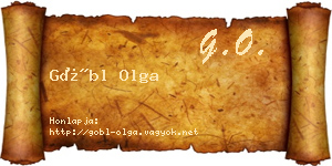 Göbl Olga névjegykártya