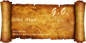 Göbl Olga névjegykártya